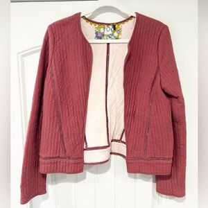 Anthropologie Quilted Jacket in Rose